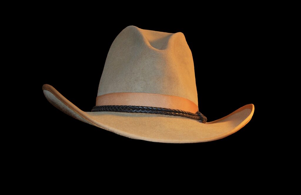 lyft på cowboyhatten