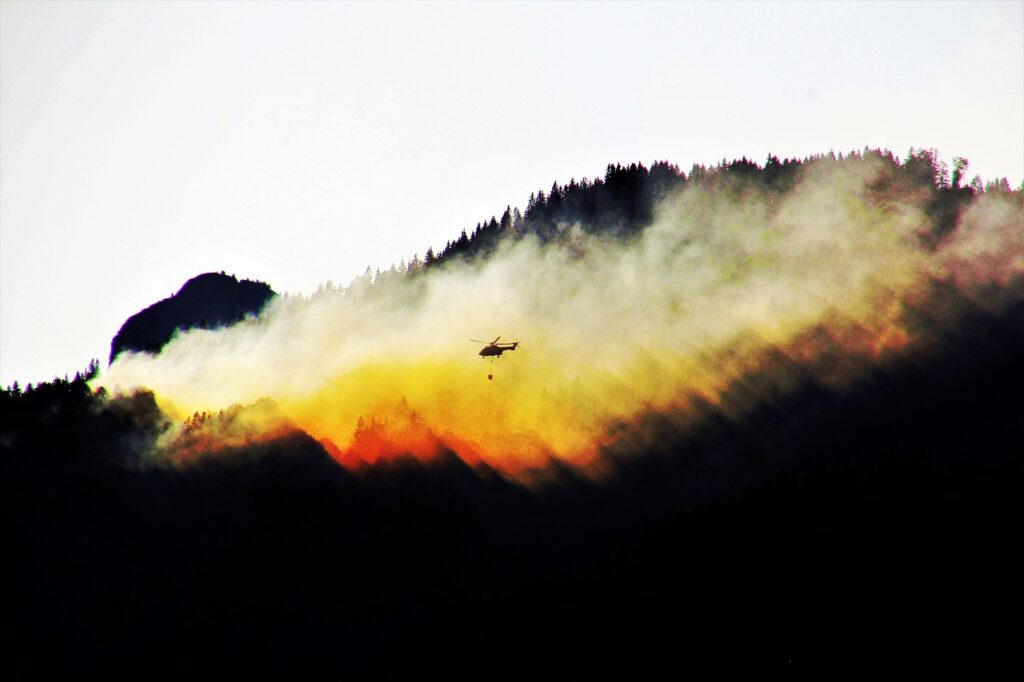 nyheterrisk for skogsbrand utfardad i lanet